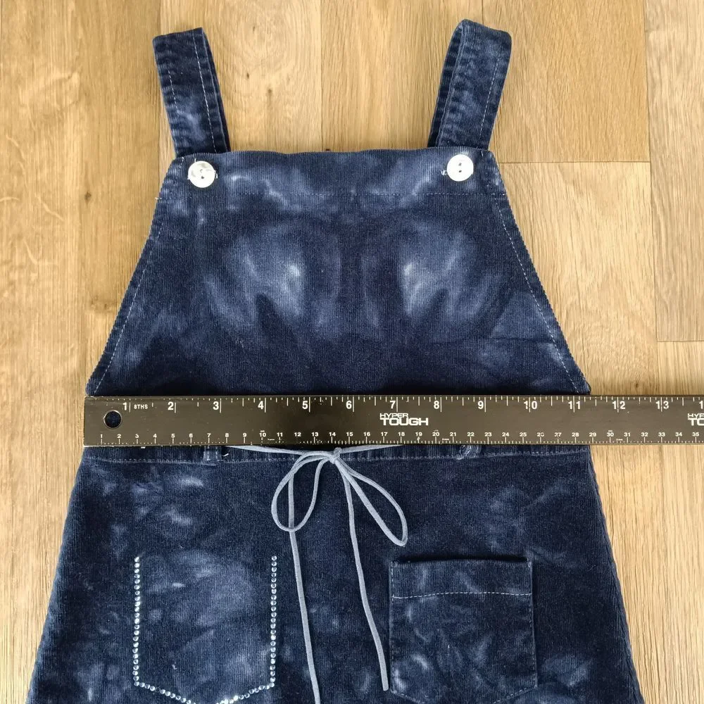 Vtg‎ Un Deux Toi Toddler Girls 5 Navy Blue Made in Canada Jumper Dress Velvet